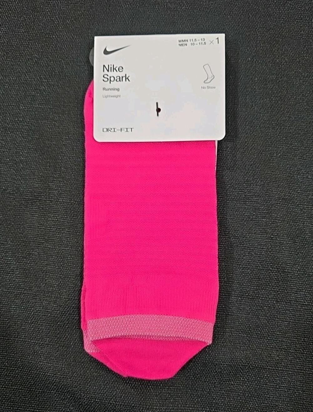 Nike Spark Running Socks Lightweight WMN 11.5 - 13 Men 10 - 11.5 Pink NWT